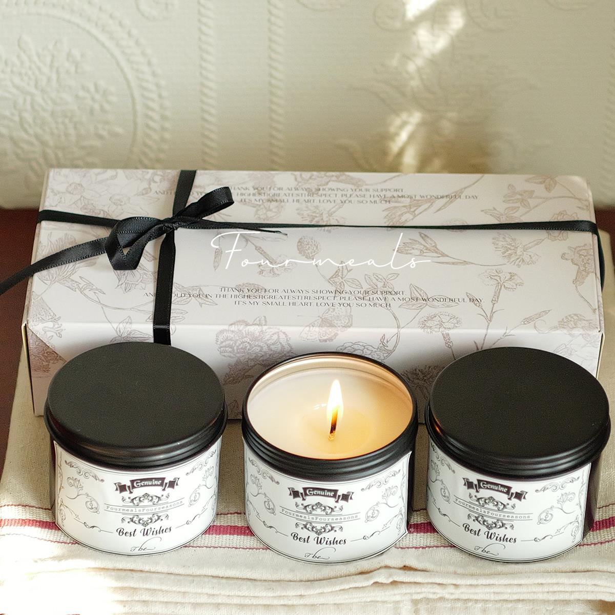 《海盐可可》3只装礼盒香薰蜡烛生日礼物女生香氛卧室淡香送闺蜜