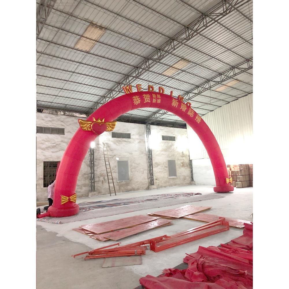 户外活动庆典充气婚庆婚礼彩虹门欧式气柱半圆形风机彩门拱门方形