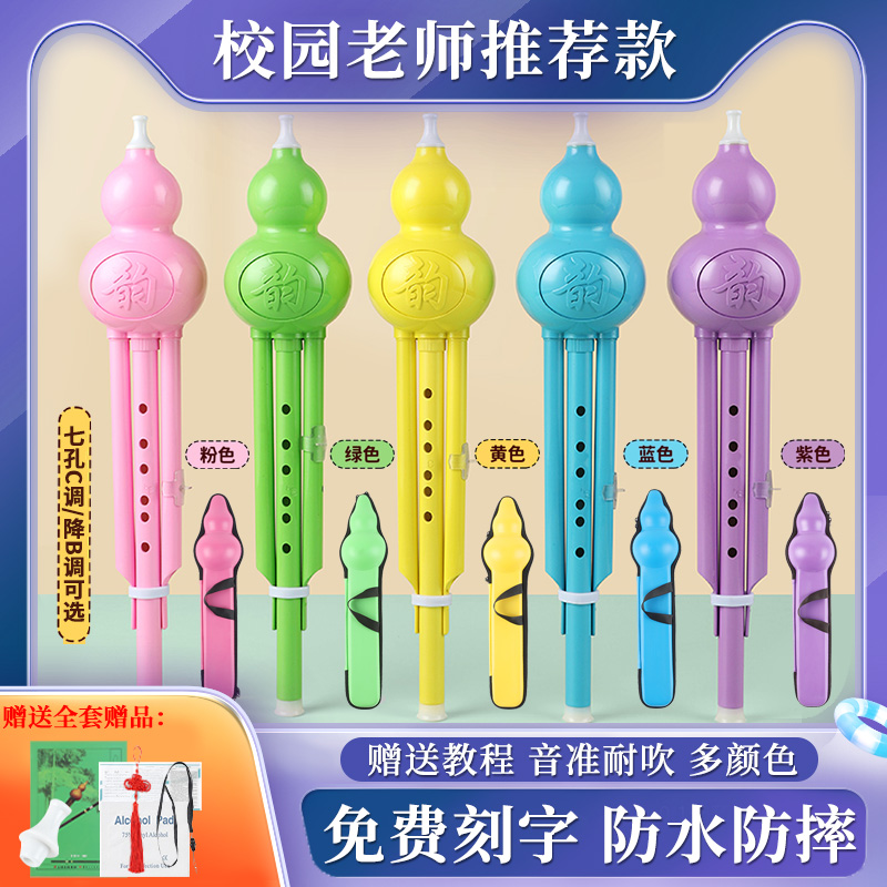 葫芦丝乐器初学者C调降B调小学C生成人儿童小D调7孔七孔演奏级