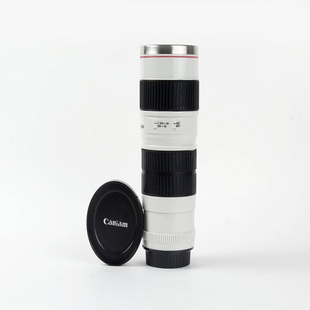 批发 70-200mm小小白一代不锈钢内胆相机单反镜头杯子食品级材质