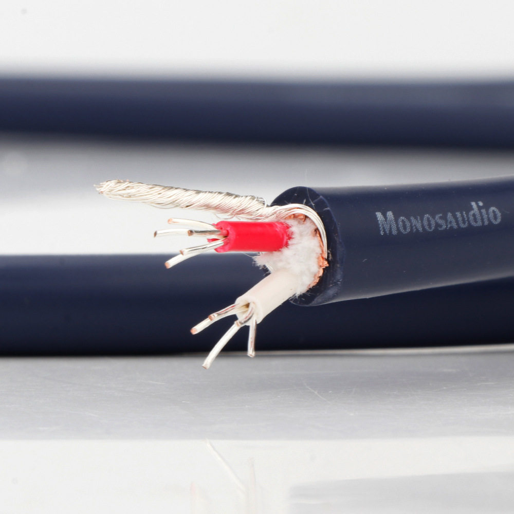monosaudio A202 5N多股OFC铜镀银RCA/XLR音频线信号线散线