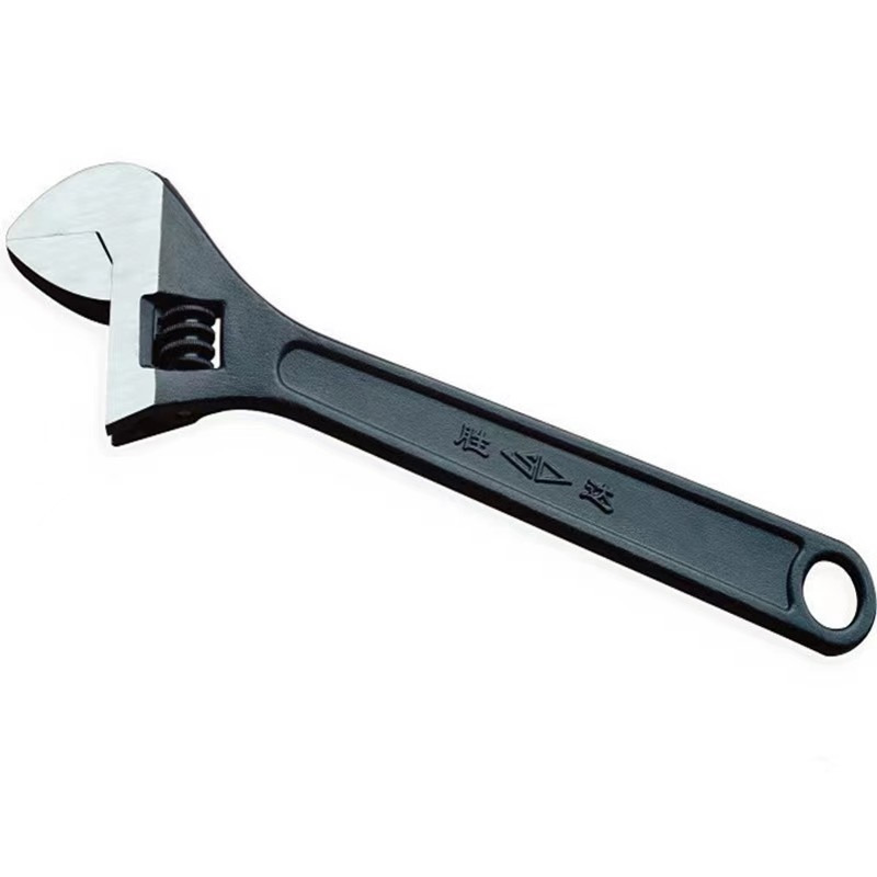 批发胜达扳手4-24寸发黑活动扳手带刻度活口扳手可调节开口大扳手