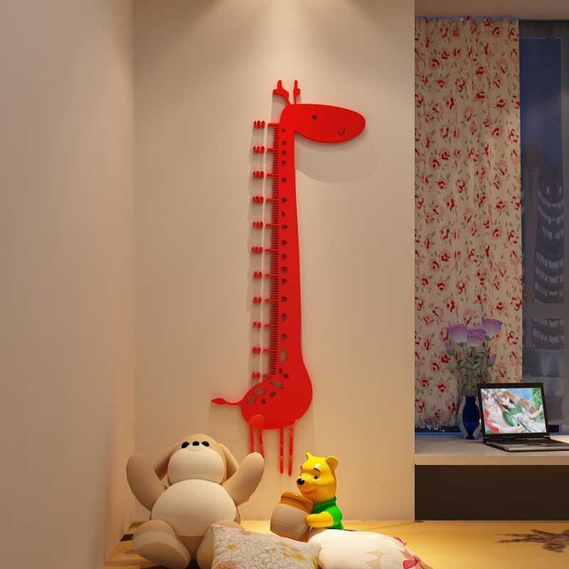 长劲鹿身高贴墙贴亚克力3d立体儿童房客厅玄关幼儿园背景装饰贴画图片