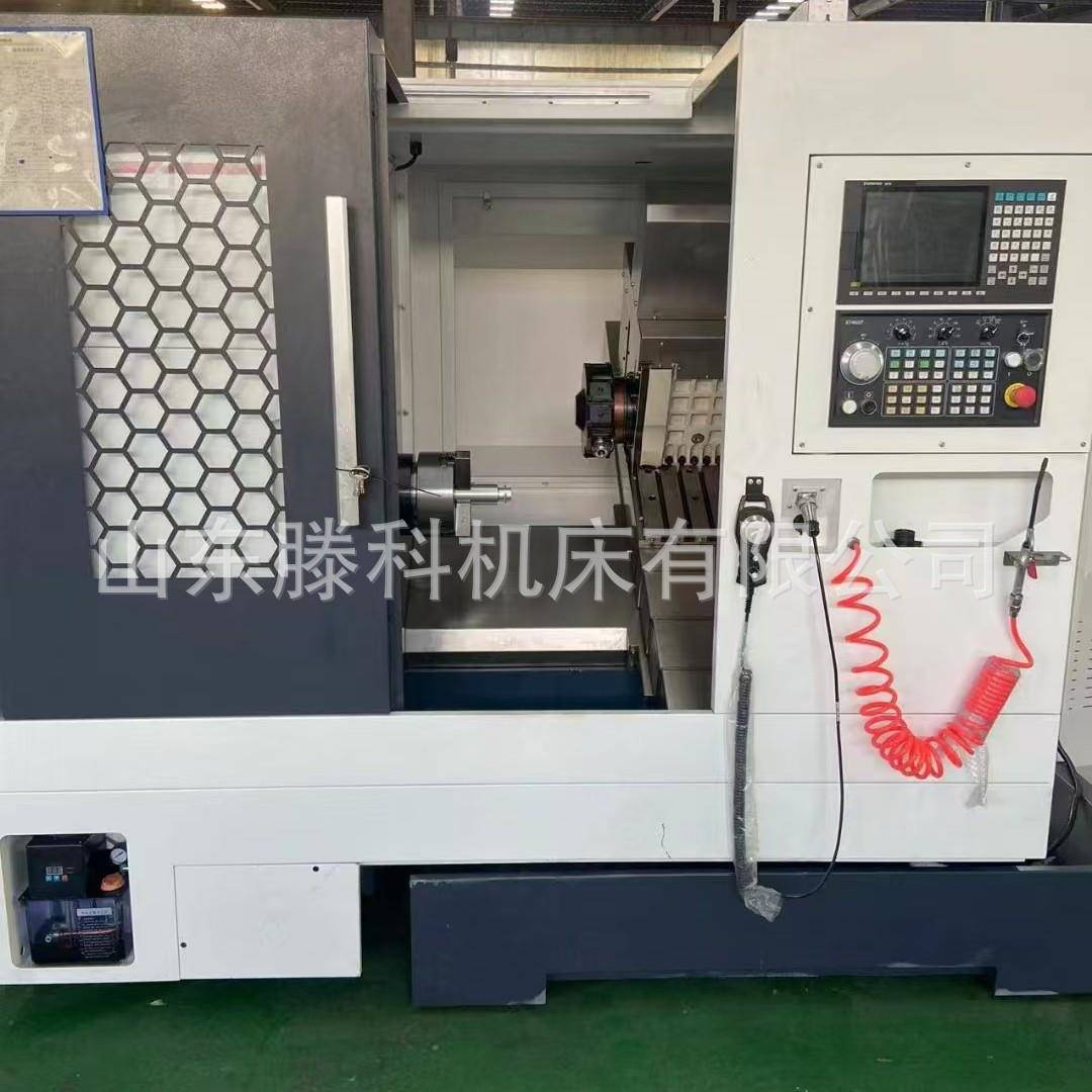 TCK56A斜床身线轨数控车床高精密整体床身液压尾座