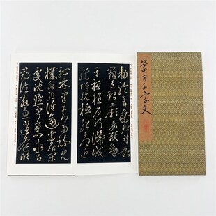 卷菱湖細草千字文 飾字畫 原拓復刻高清微噴復刻手工經折裝