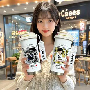 周深周边保温杯同款高颜值2025新款水杯大容量女生学生不锈钢杯子