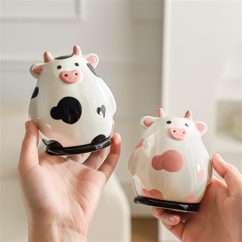 奶牛牙签盒2025新款家用客厅高档牙签筒创意棉签罐可X爱牙线收纳,收纳整理,牙签盒,淘宝优惠券,粉丝福利购,淘宝优惠卷