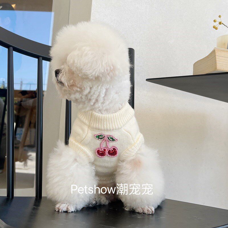 秋冬宠物狗狗毛衣泰迪比熊雪纳瑞法斗柯基小型犬R服装狗狗衣服背