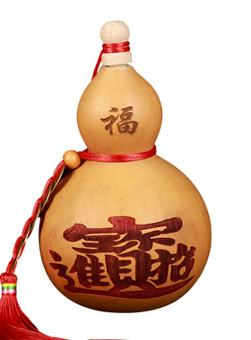 葫芦摆件天然开口葫芦挂件大八卦葫芦门对门口卧室客厅.带盖真葫