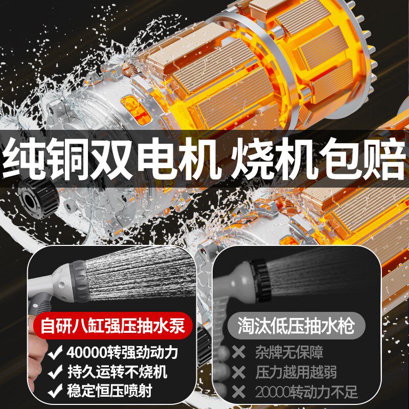 锂电浇菜神器浇水机21V24V充电式自动抽水泵农村用淋X菜地浇水神