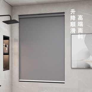 全遮光卫生间浴室厕所厨房升降卷拉 伸缩卷帘百叶窗帘免打孔s安装