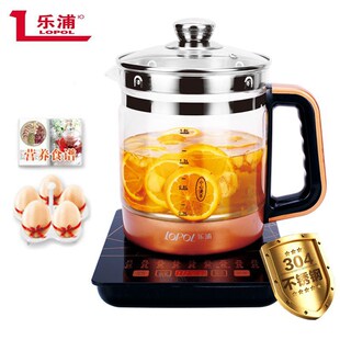 精选乐浦养生壶家用多功能电热烧水壶全自动玻璃花茶壶黑茶壶煮茶