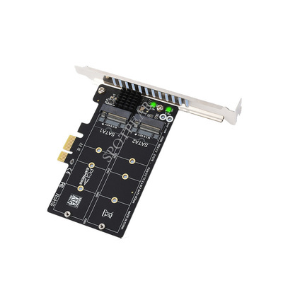 PCIe转接扩展卡 双M.2 B-key SATA  转 M.2 SATA模块 6Gbps