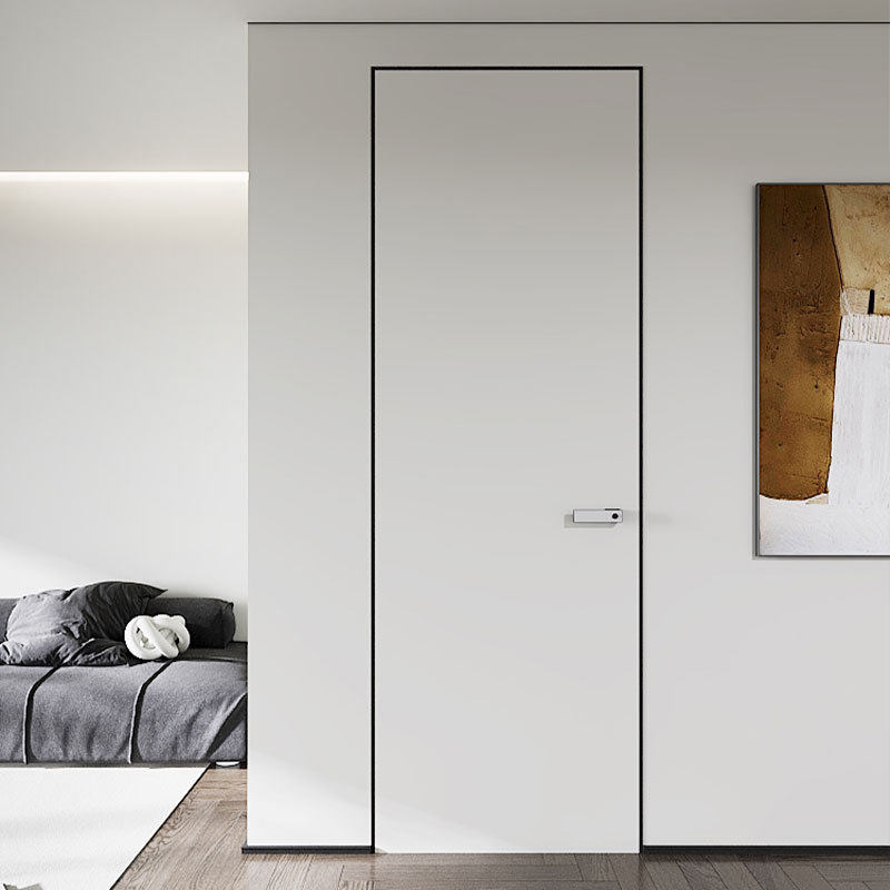 南京现代简约极窄边框免漆生态门卧室门隔音隐形平开铝合木门无框
