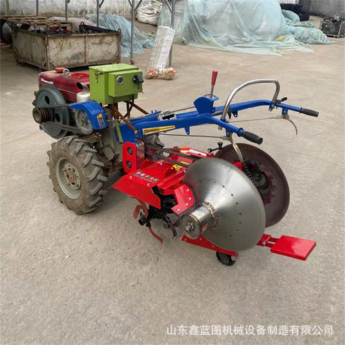 黏土地草莓开沟起垄机一次成型机 自走式开沟筑埂快速成型机