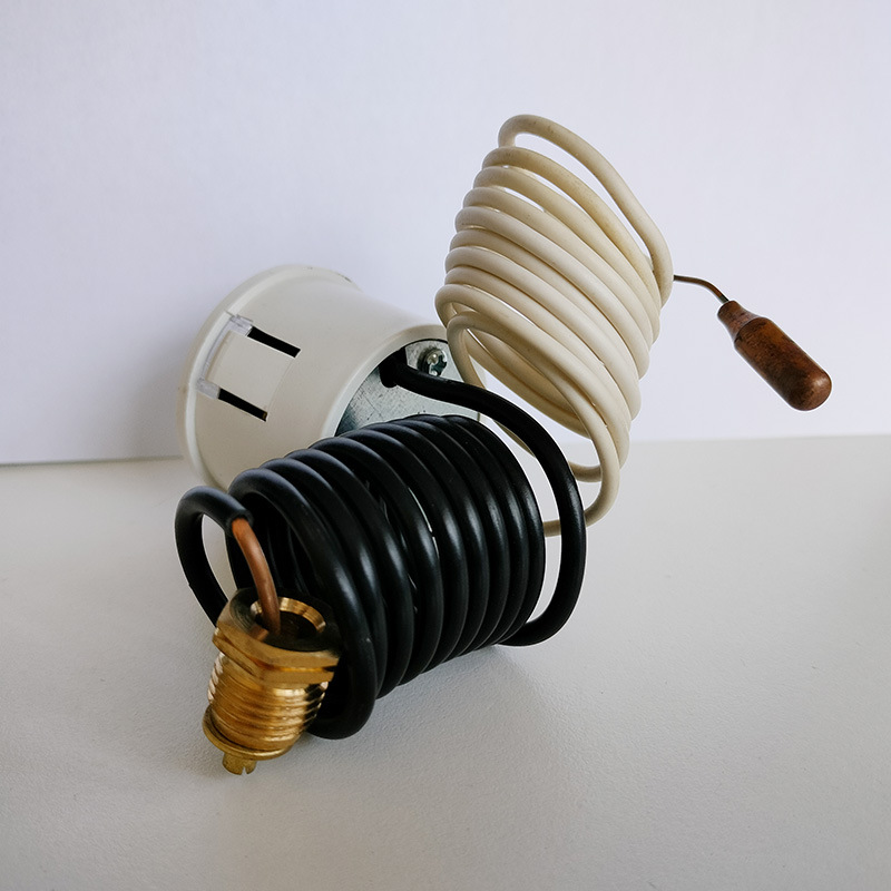 压力式可调节温度计铜管温压表壁挂炉压力表水温表(40mm)精密测压