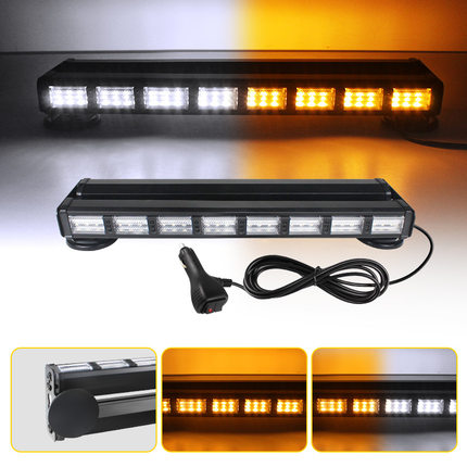 汽车警示灯 LED多功能变色指示灯货车顶爆闪灯双面杠灯双色频闪灯