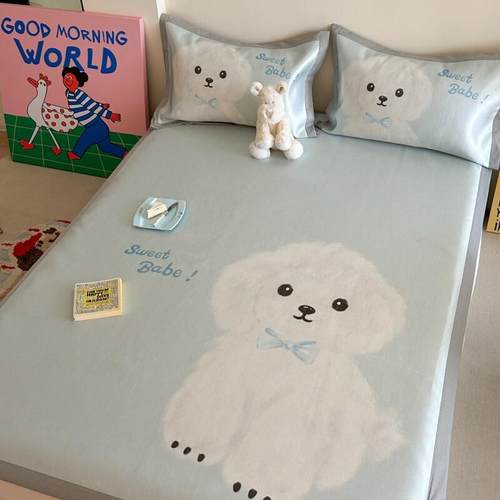 【富士商店】ins卡通夏季冰丝凉席可机洗空调软冰藤席1.5m1.8米床