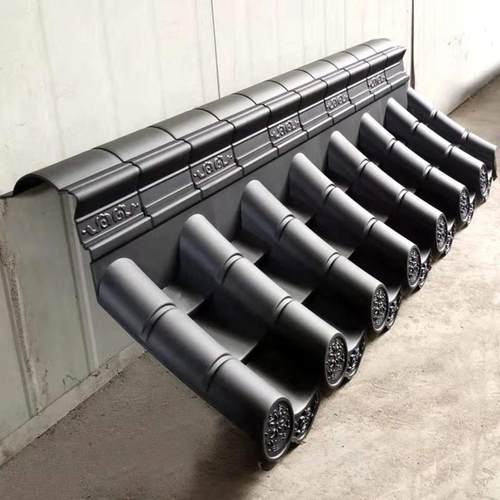 单面围墙瓦片仿古屋檐一体瓦琉璃瓦塑料瓦院墙压顶瓦树脂瓦墙头帽