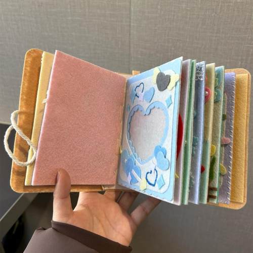 神奇小狗无纺布卡片相册手工DIY 3英寸小卡片宝丽来照片存储相册