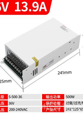 正品明伟S-50W-12V2转4V36V48V开电源 监控0摄像头工控电机风关机