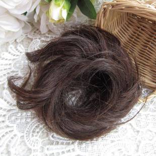 正品推荐!真发发花半丸头皮发筋花子苞头发假圈盘发髻蓬松自然高