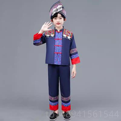 正品出新儿童少数民族服装款珞巴族演服男女童舞台蹈舞服合唱服表