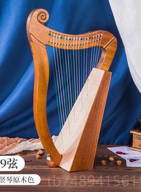 正品小竖19弦莱琴雅篌琴箜初学者小型里拉琴学小众乐器便携式易ly