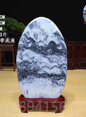 正品精品国画石 图云南大理石，奇石石摆件，原摆自件然石 天然案