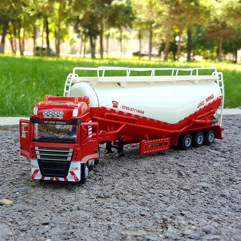 正品1罐型:50重型槽车运输车合车金汽车模仿真工程货车合金模型玩