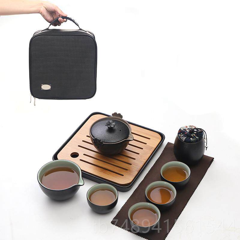 正品快客杯罐旅行功夫茶具套装黑陶一壶两四杯公道杯茶叶简约便携