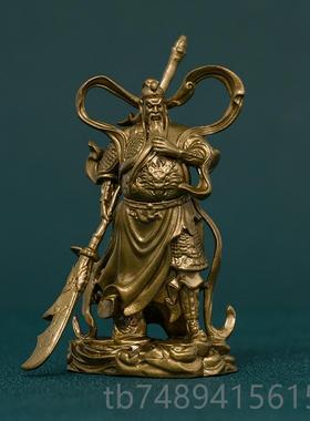 正品关摆件客厅二爷伽蓝菩关萨武财装神关羽铜像神像公司家居饰公
