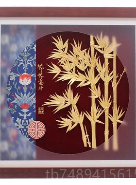 正品高端商客务公司店铺开业礼友品节节高金箔画送领导户朋升升职