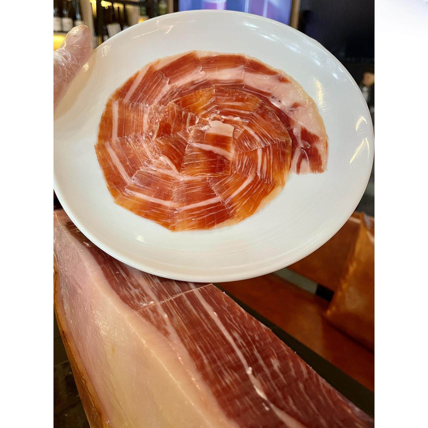 当月新开腿西班牙伊比利亚黑猪后腿火腿切片 绿黑标48个月40g