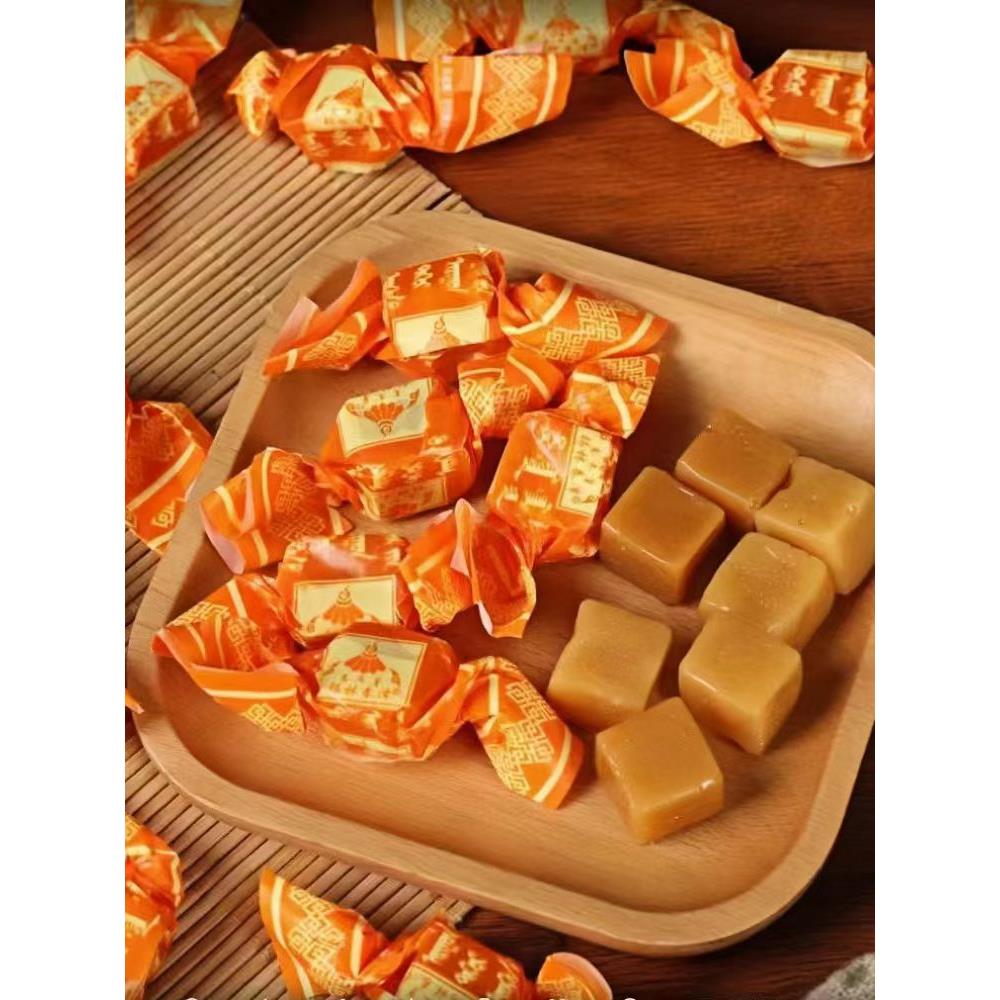 锡林春泽乳清酸奶糖内蒙古酸奶炒米糖散装500g无添加剂手工糖果年