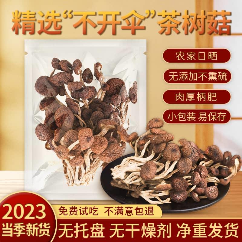 茶树菇干货500g新货农家日晒不开伞干茶树菇干香菇土产煲汤