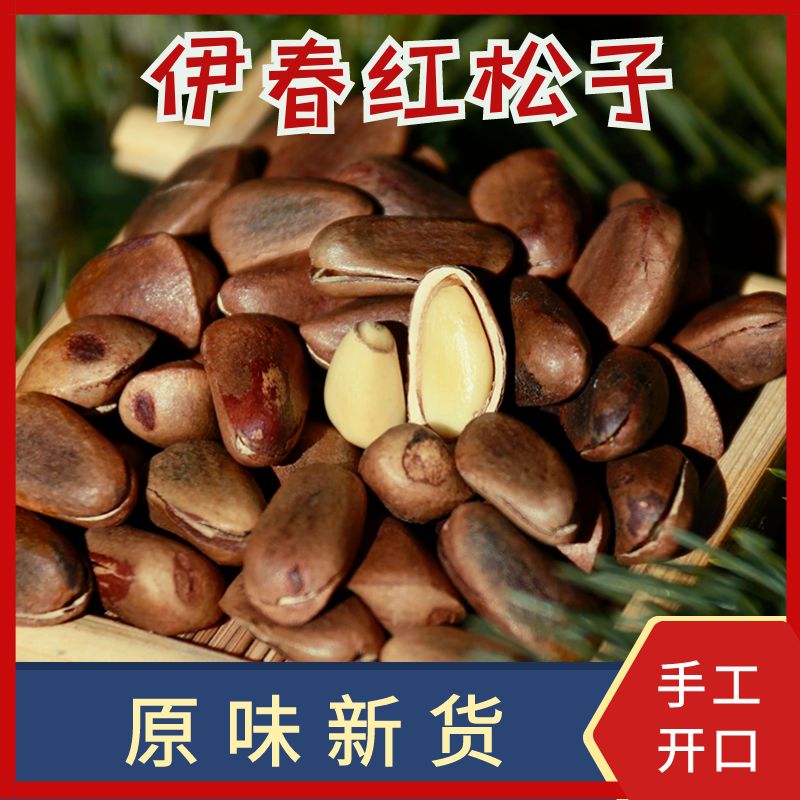 东北特产黑龙江伊春大颗粒开口松子散装手剥生坚果500g1斤装