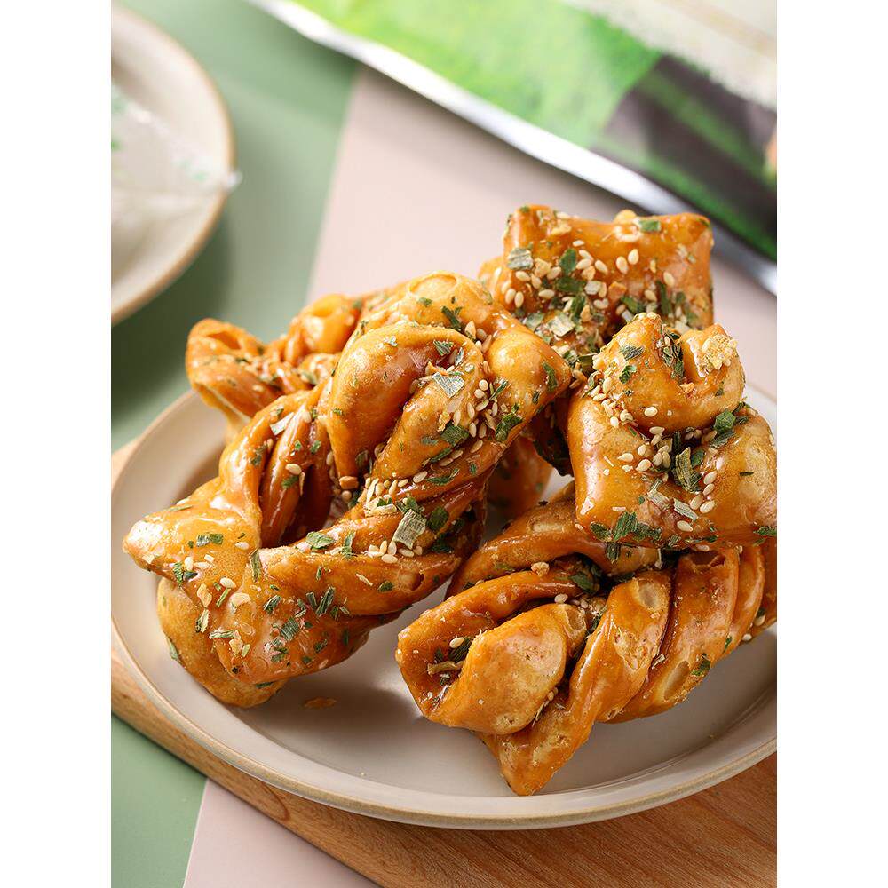 台湾特产宜兰在地明奇三星葱蜜麻花古早味传统糕点点心下午茶零食