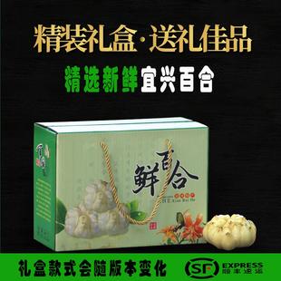 宜兴鲜百合礼盒装大箱新鲜微苦百合礼品粉糯好吃送人产地发货