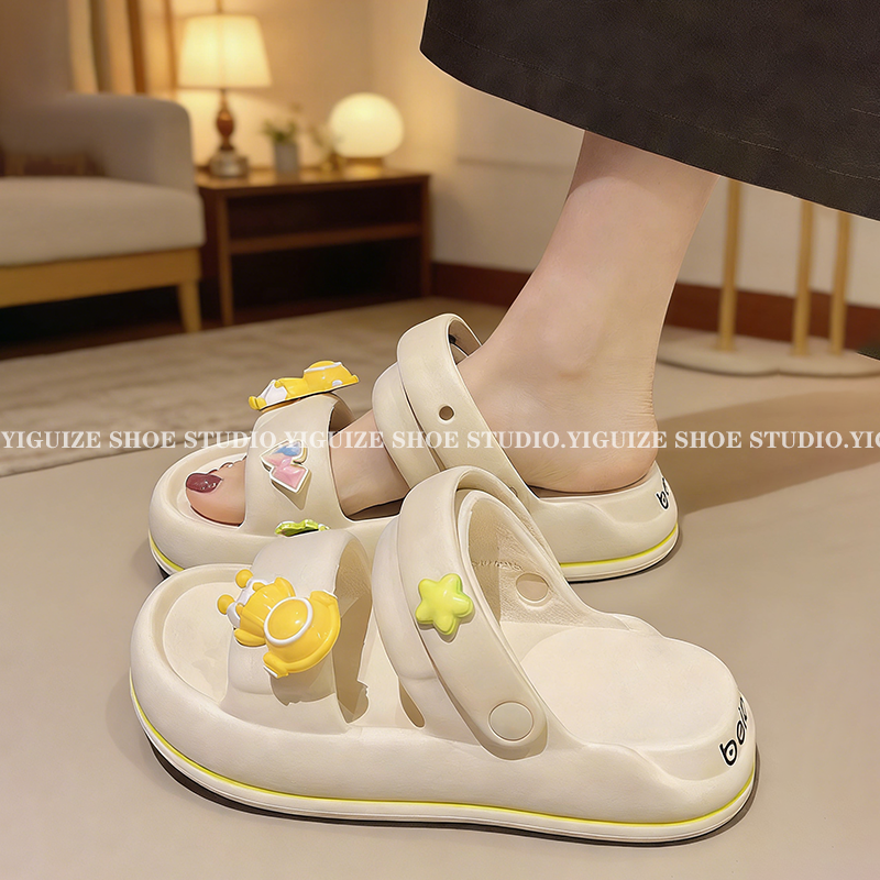 踩屎感凉鞋女款夏季卡通可爱外穿沙滩防滑EVA厚底两穿时尚凉拖鞋,女鞋,一字带凉鞋,淘宝优惠券,粉丝福利购,淘宝优惠卷