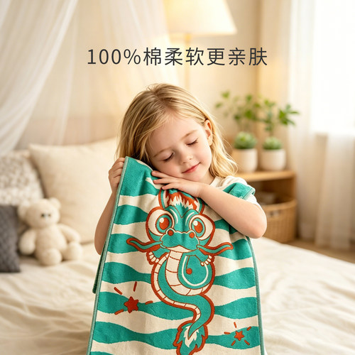 雅赞三层纱布卡通小毛巾