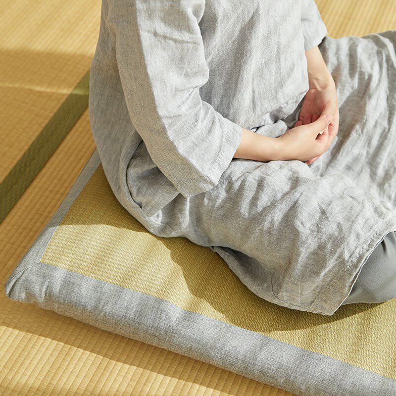 [林栖]天然蔺草家用冥想垫天然椰棕打坐垫臀部坐垫草编法师上座垫