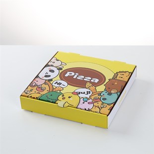 一次性通用披萨盒pizza打包盒外卖7/8/9/10/12寸加工定制加厚瓦楞