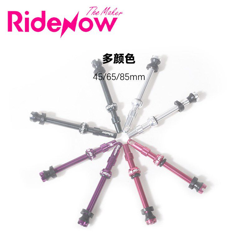 Ridenow山地公路自行车真空气嘴套装45/65/85mm铝合金法嘴气门芯