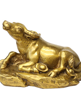 精选纯铜十二生肖三合贵人牛蛇鸡巳酉丑摆件家居风水用品12属相工