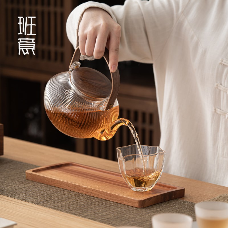 班意 耐高温玻璃壶提梁煮茶壶电陶炉专用烧水壶带过滤单壶泡茶器