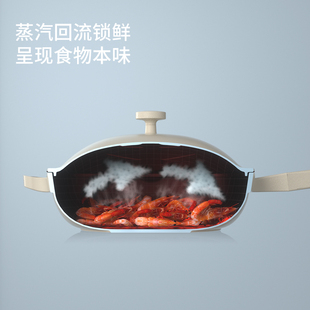 精选野蔌不沾锅炒锅家用汉堡锅小炒锅平底锅陶瓷锅电磁炉瓦斯炉专