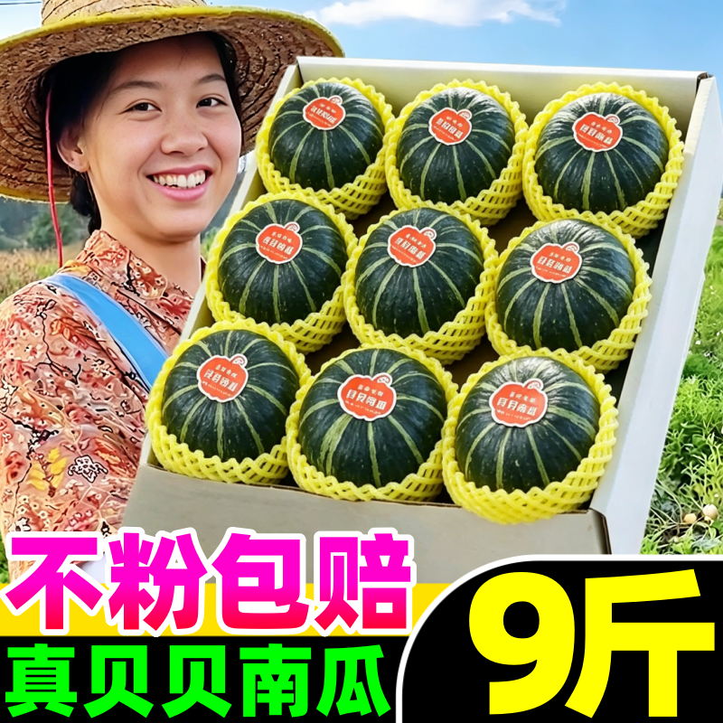 正宗贝贝南瓜5斤板栗味新鲜日本老瓜正品惠和一号小南瓜粉糯香甜9