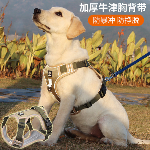 日本优选大型犬狗绳金毛背心式防爆冲胸背带拉布拉多狗狗牵引绳