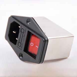 T熔断器带开关插座Iec三合一 10A 台湾元 盛达滤波器Cw2B